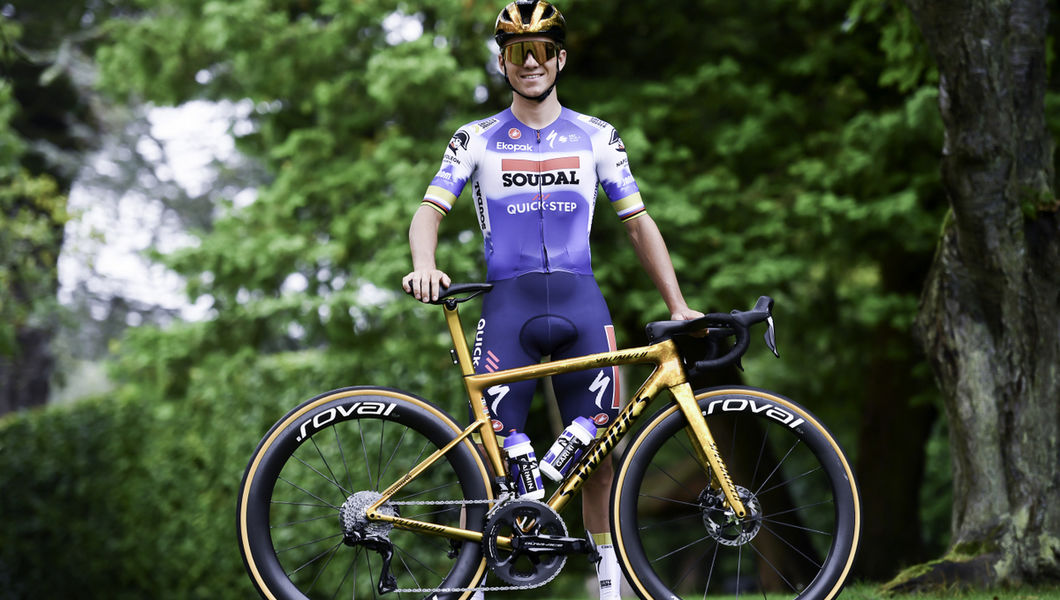 Golden years: Remco Evenepoel to wear gold bands on Soudal Quick-Step kit