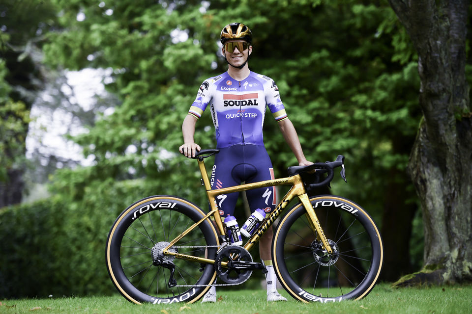 Golden years: Remco Evenepoel to wear gold bands on Soudal Quick-Step kit