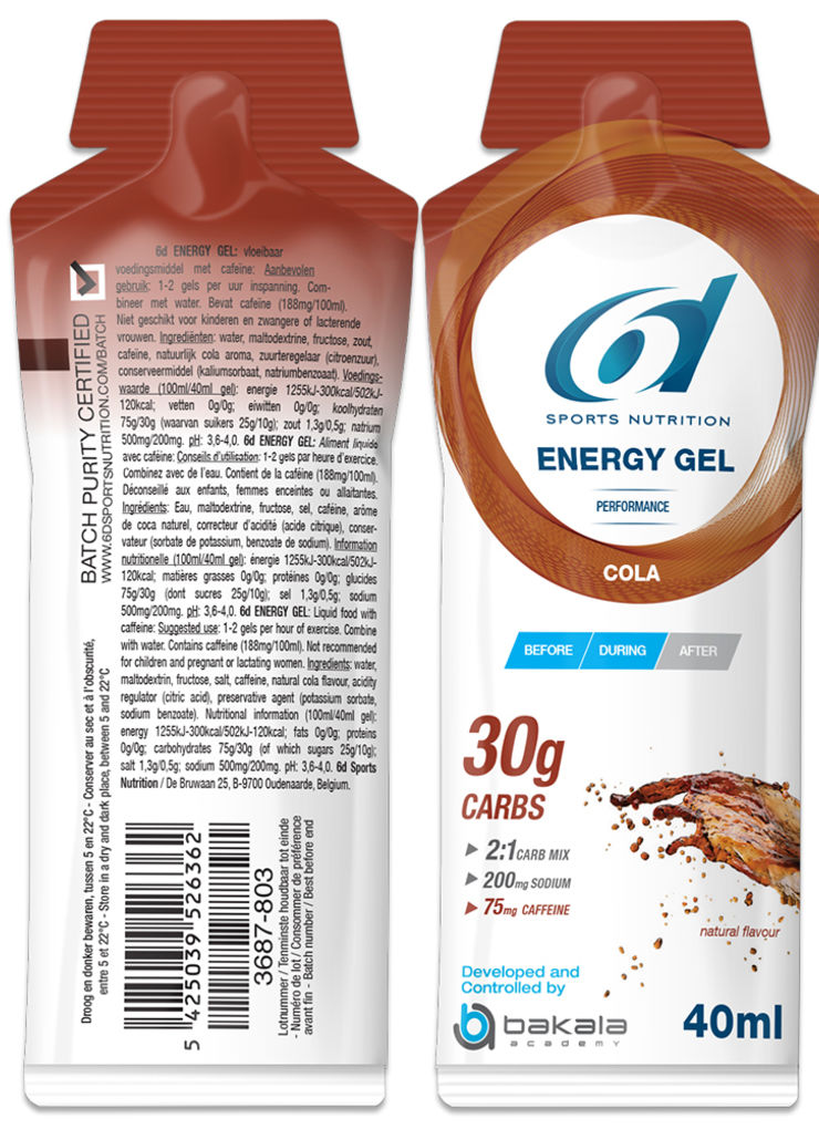 Energy + caffeine gel cola 12x40 ml